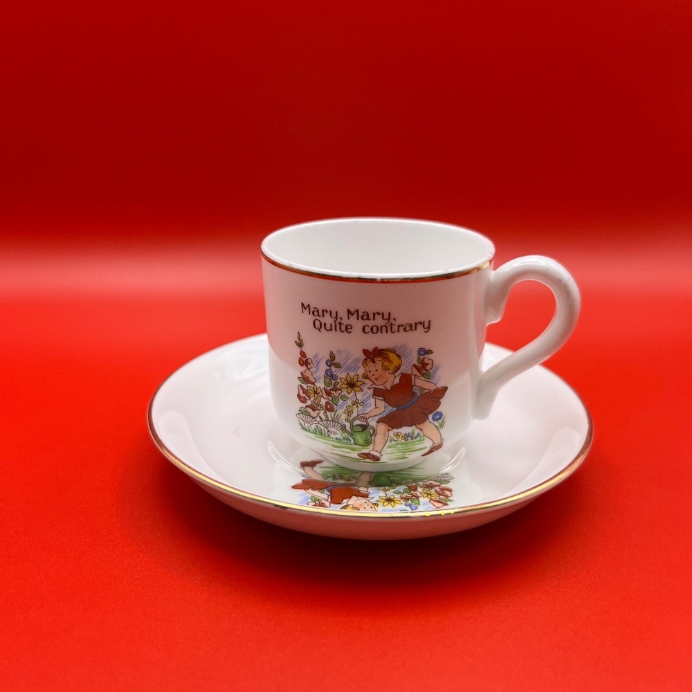 Staffordshire bone china Childs Tea cup and Saucer